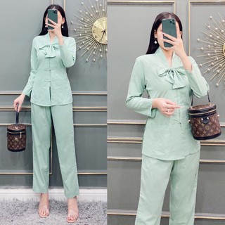[HÀNG CAO CẤP] Đồ Lam Đi Chùa Thắt Nơ Ngực