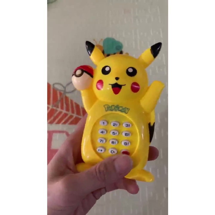 Sale !!! Đồ chơi điện thoại pikachu - lợn heo đáng yêu chạy pin phát nhạc cho bé