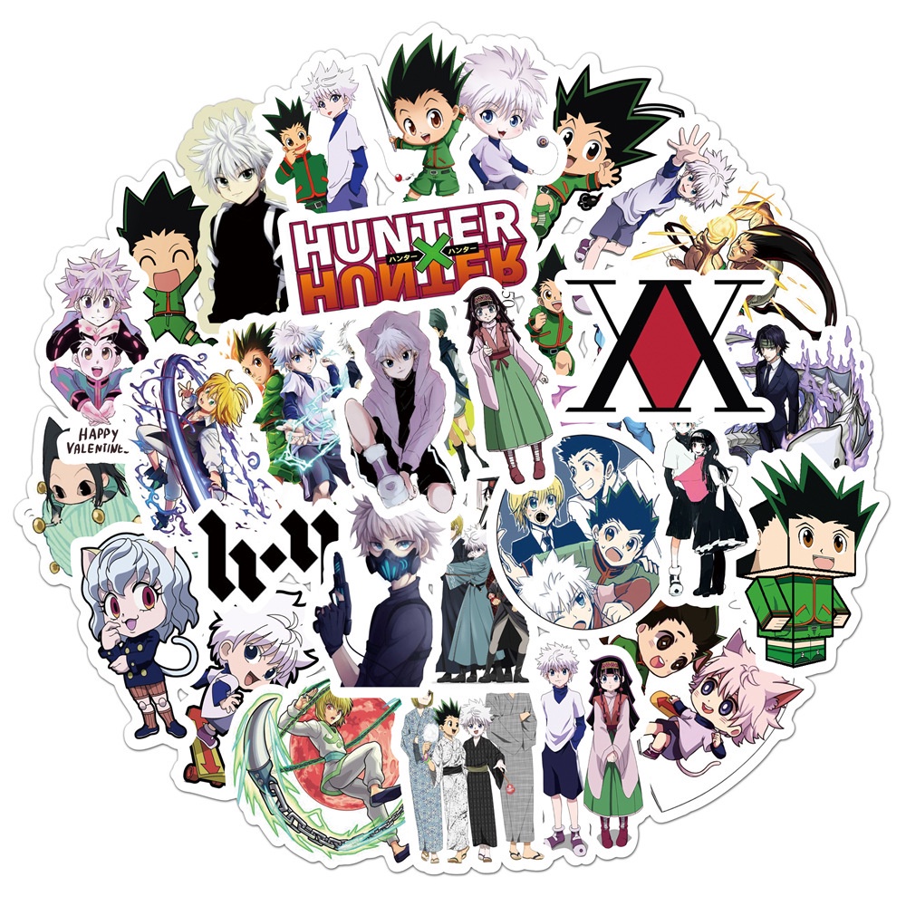 Bộ 50 Miếng Dán Anime Tokyo Ghoul / FAIRY TAIL / SK8 / Soul Eater / Attack on Titan / Jujutsu Kaisen Chống Thấm Nước