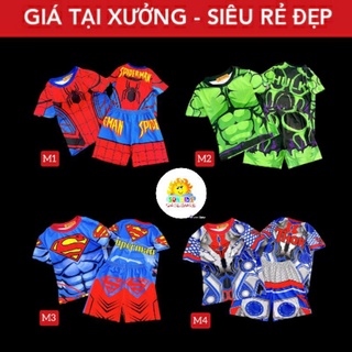 🔥LOẠI 1 ANN'S KIDS🔥 20-40KG BBC73 Đồ bộ bé trai bộ bé trai SIZE ĐẠI siêu nhân size đại thun lạnh 3D