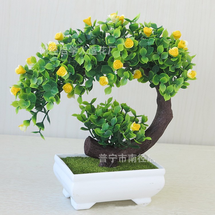 Cây bonsai giả có hoa, Phú quý cát tường may mắn, Trang trí.