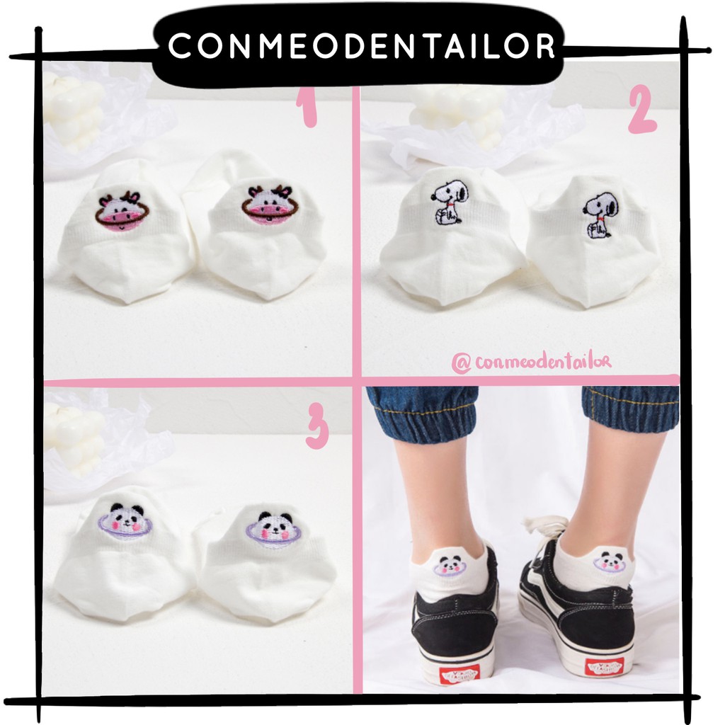 Vớ tất ngắn hình Snoopy Bò Sữa CONMEODENTAILOR