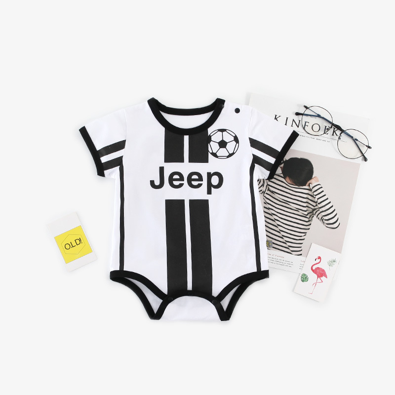 Bộ Áo Liền Quần Cotton In Hoạt Hình One Piece Dễ Thương Cho Bé Trai + Gái