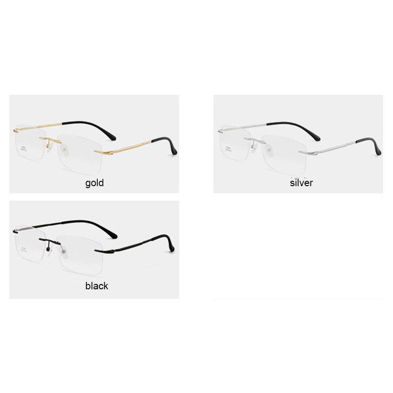 Mắt kính tròng không viền hợp thời trang cho nam