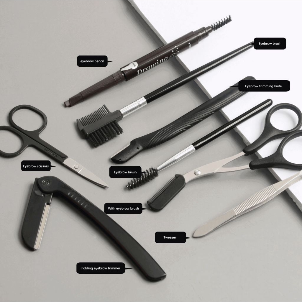 [Hàng mới về] Set 8 dụng cụ cắt tỉa lông mày làm đẹp tiện dụng