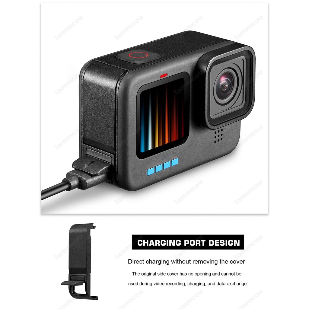 Nắp đậy pin Lammcou cho HERO 10 cổng USB