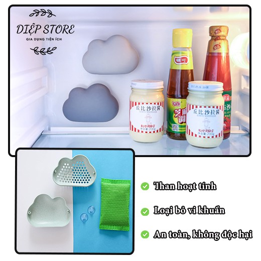 Khử mùi tủ lạnh ❤️SALE❤️Hút mùi tủ lạnh Than hoạt tính hình đám mây siêu xinh loại bỏ các mùi hôi từ thực phẩm hư hỏng