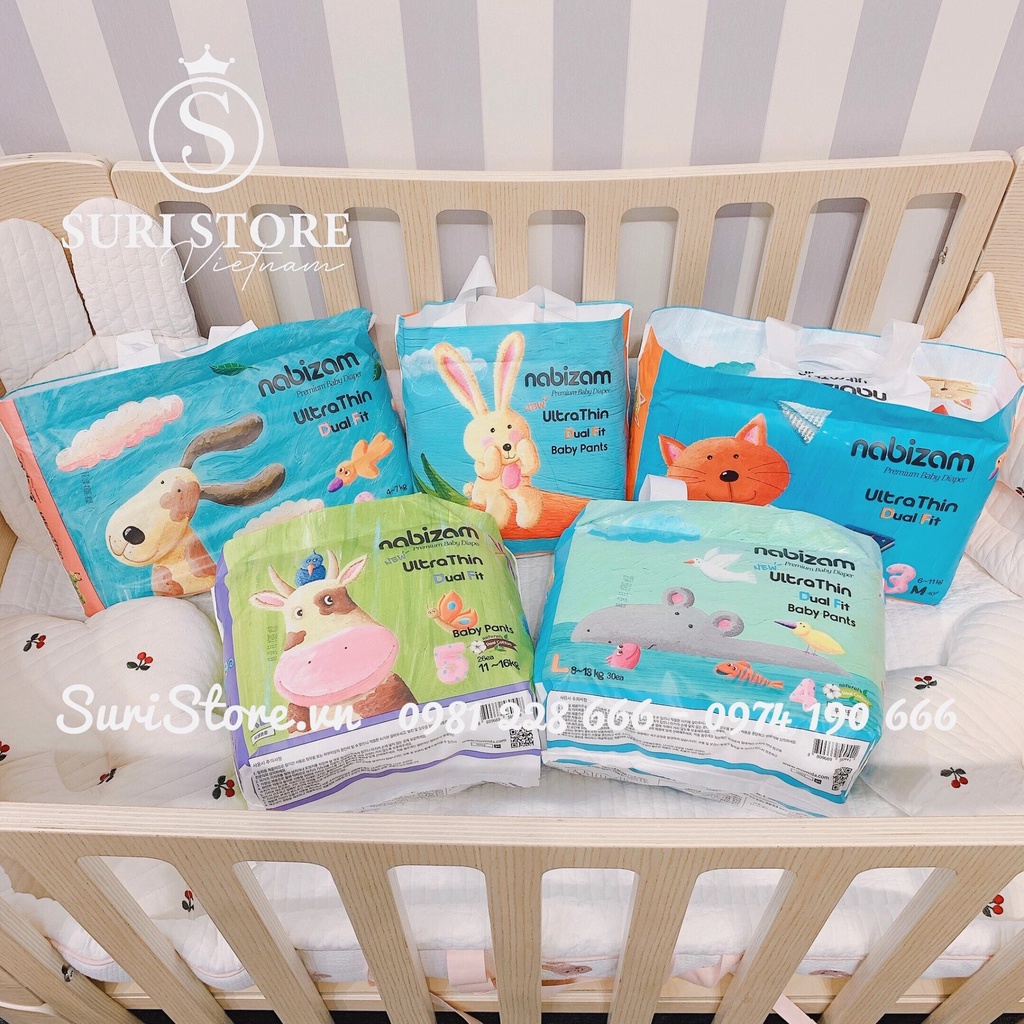 Bỉm dán/quần NABIZAM nội địa Hàn Ultra Thin đủ size S44/M40/L36/XL32/M32/L30