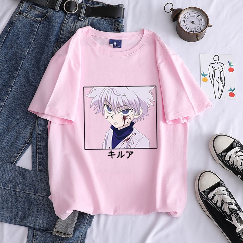 Áo phông nam nữ UNISEX from rộng chất cotton in hình Anime Hunter X Hunter Killua