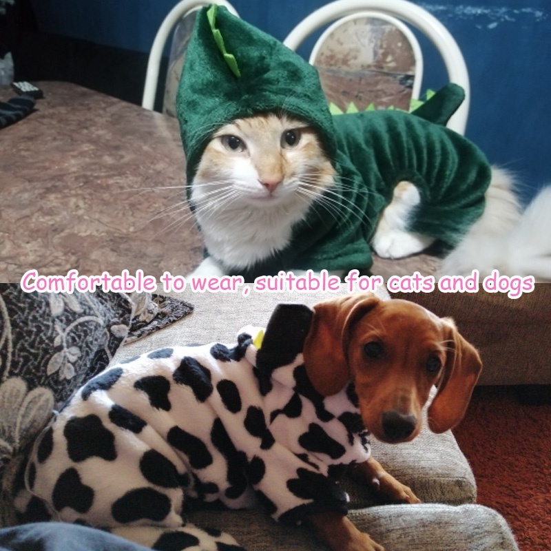 Bộ Áo Liền Quần Giữ Ấm Vải Lông Cừu Mềm Mại Dành Cho Cún Cưng Cỡ Nhỏ