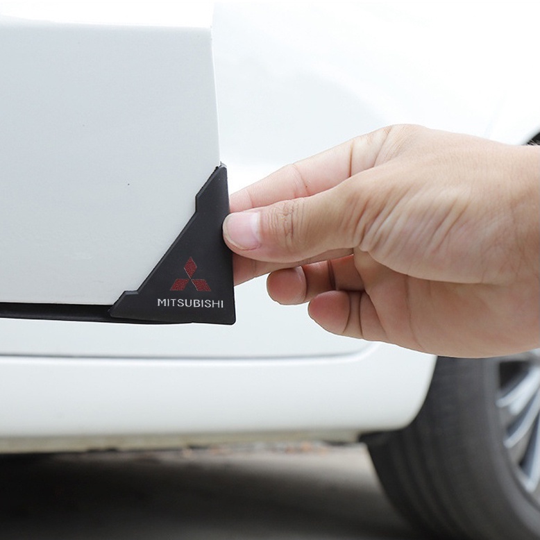 MITSUBISHI Bộ 2 Miếng Dán Bảo Vệ Góc Cửa Xe Hơi Chống Va Chạm Cho Attrage Mirage Triton Xpander Champ Pajero
