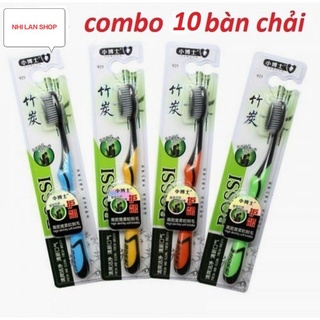 Combo 10 bàn chải đánh răng than tre