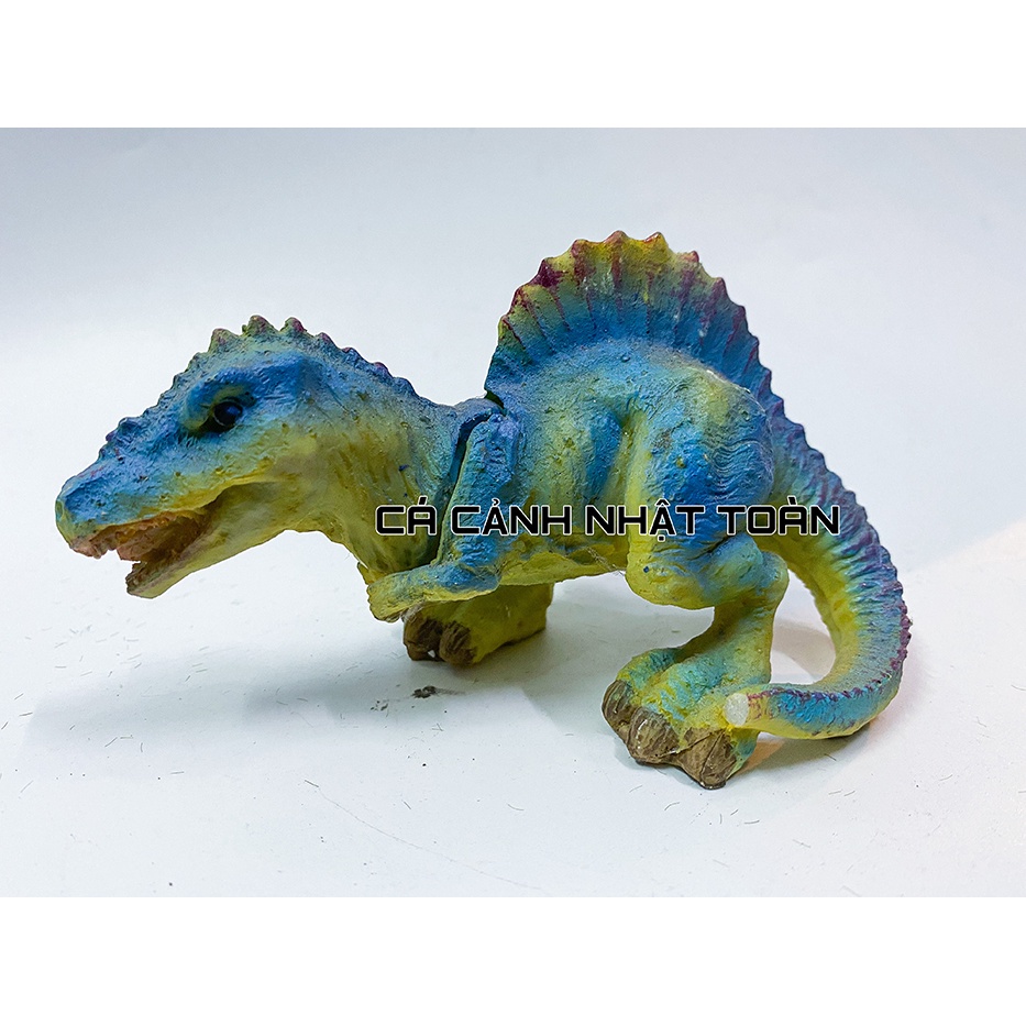 KHỦNG LONG THỔI OXY TRANG TRÍ BỂ CÁ NON BỘ TIỂU CẢNH 13X7X8CM