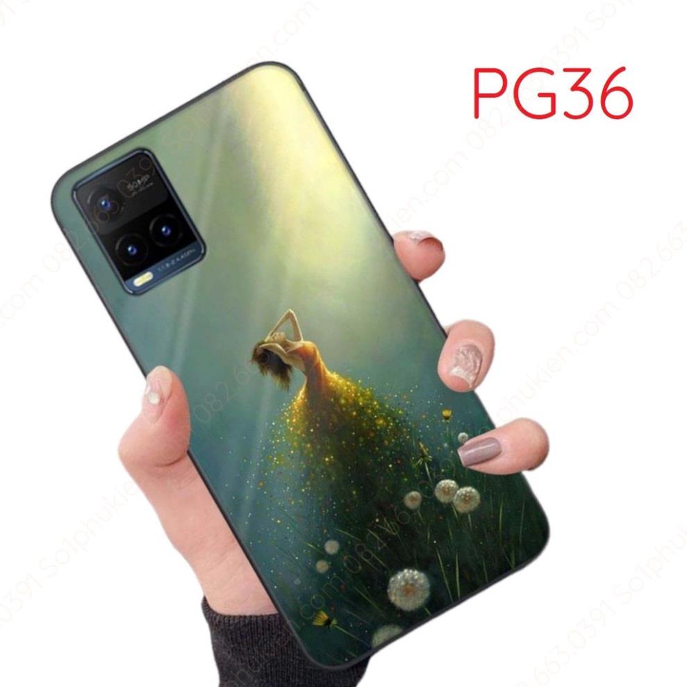 Ốp kính cường lực và dẻo in hình dành cho VIVO Y21 / Y21s / Y33s in hình đẹp nghệ thật họa tiết đẹp mắt