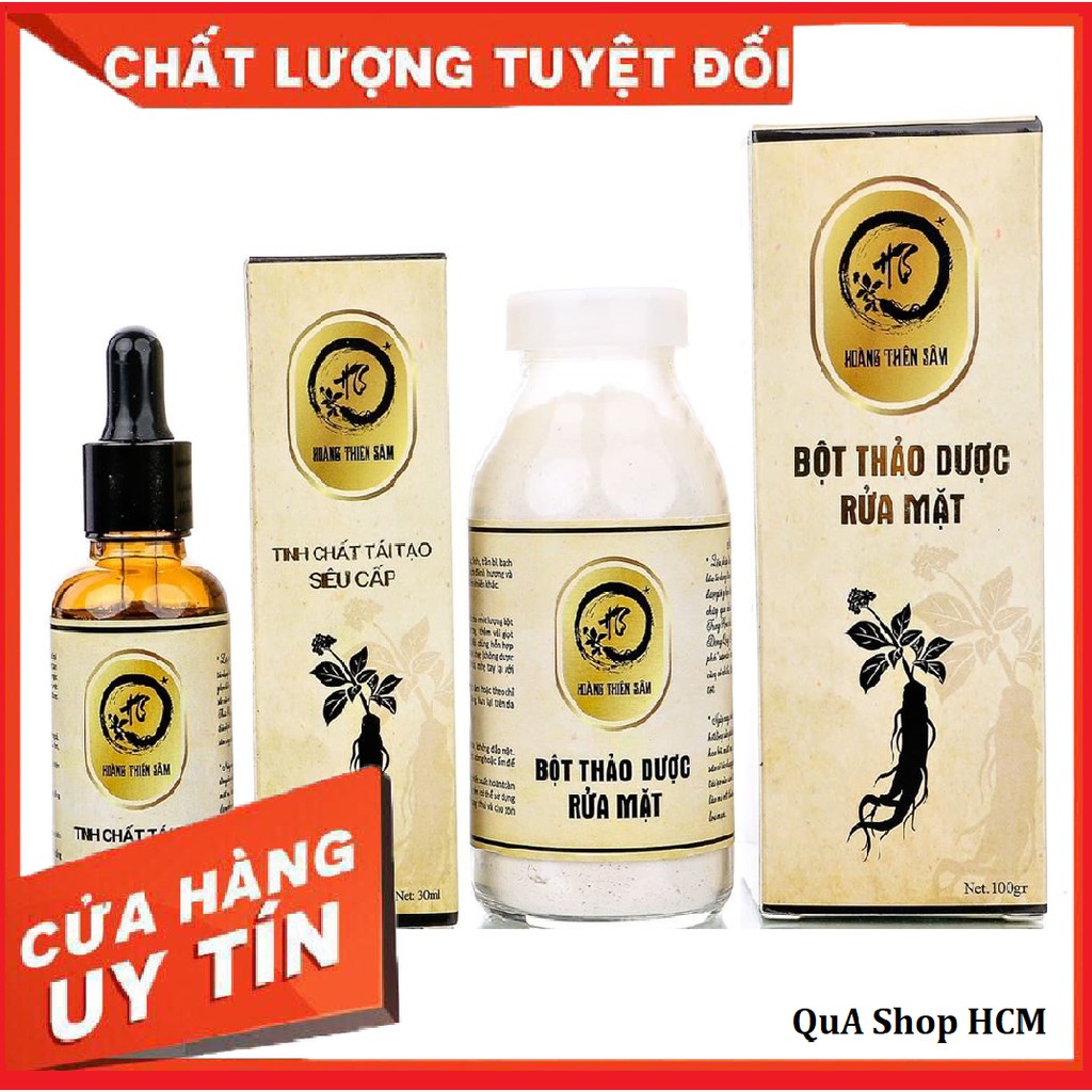 Combo Tái Tạo Hoàng Thiên Sâm (2 Sản Phẩm Gồm Bột Rửa Mặt + Serum Tái Tạo) | BigBuy360 - bigbuy360.vn