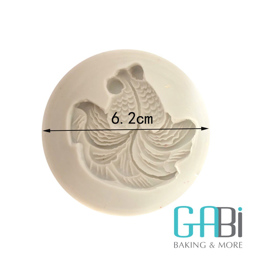 Khuôn fondant silicon cá vàng (nhiều cỡ)