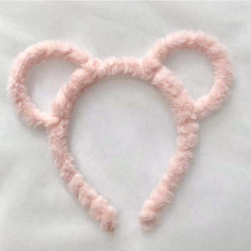 Băng Đô Tai Thỏ Bằng Vải Bông Mềm Mại Dễ Thương Cho Bé Gái