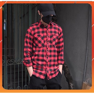 Sơ mi kẻ caro - vải thô mềm mịn, không xù