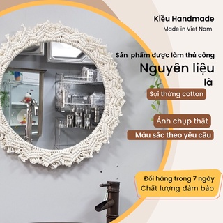 🌺 🌺  Gương tròn macrame - Sản phẩm dùng trang trí, đồ decor 🌺 🌺