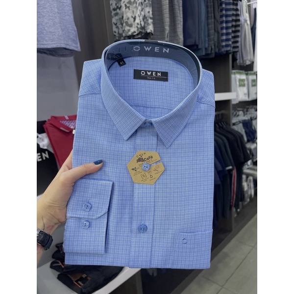 ÁO SƠ MI NAM DÀI TAY OWEN CHẤT CAFE -slimfit