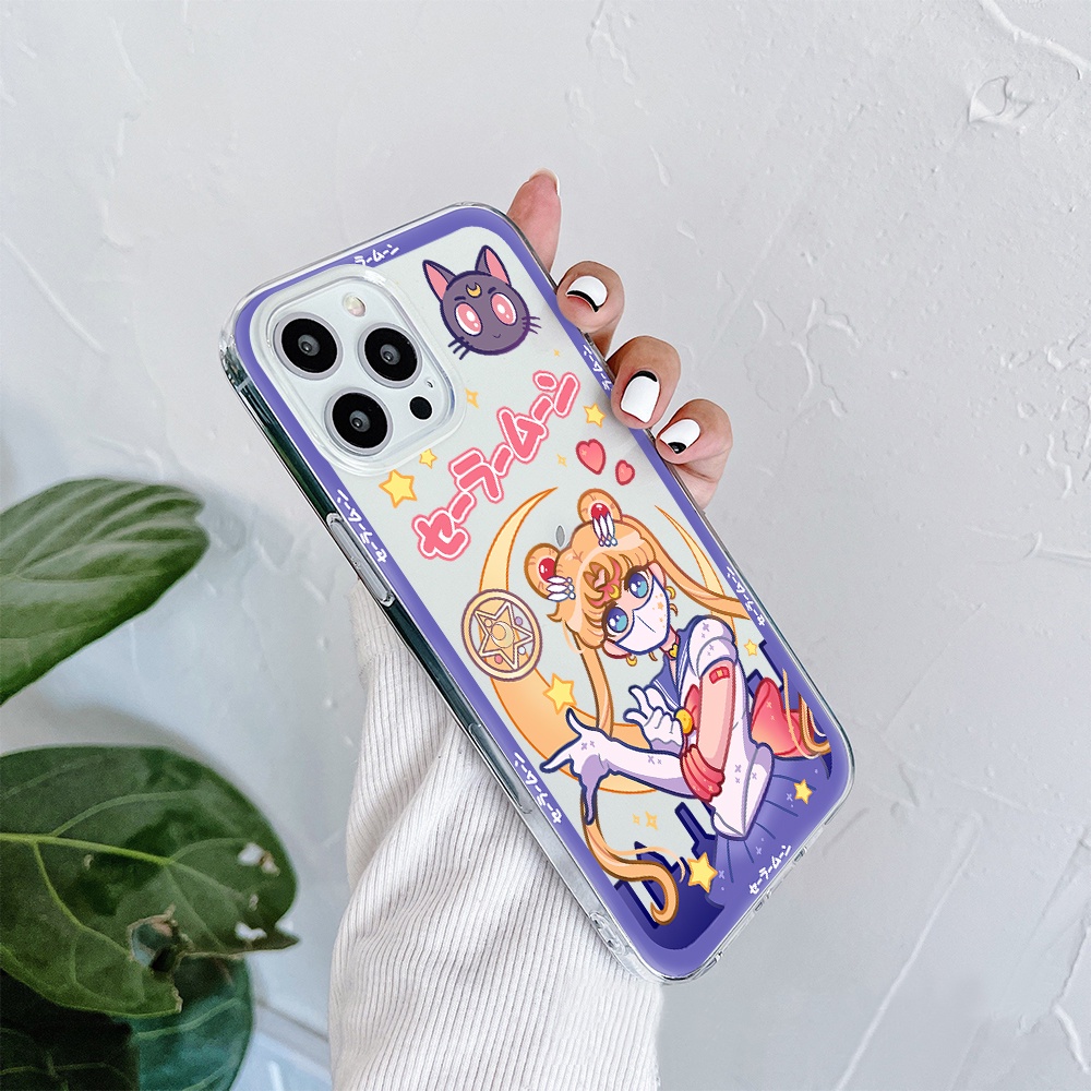 Sailor Moon Ốp Điện Thoại Họa Tiết Thủy Thủ Mặt Trăng Cho iPhone 11 12 13 pro max XS X XR XSMax 7 8 6 6s plus 5 4 SE 2020