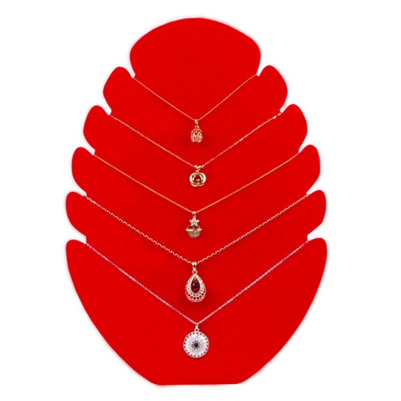 Giá nhung đứng trưng bày dây chuyền hình ngọn lửa