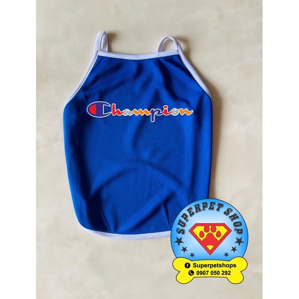 ÁO HAI DÂY THÚ CƯNG CHỮ CHAMPION SIÊU XINH CHO BÉ GÁI GIÁ RẺ NHẤT