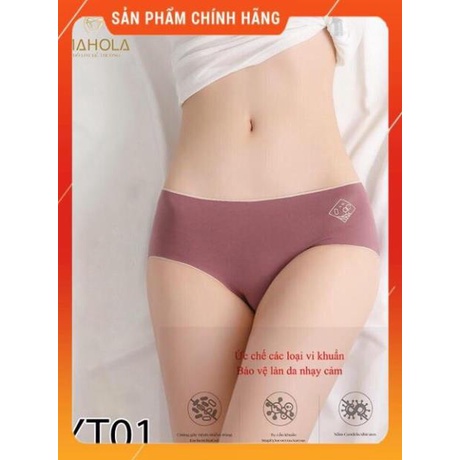 Quần lót nữ O2 cotton ép không đường may ( được chọn màu )
