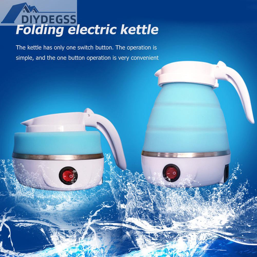 Diydegss2 600W Silicone Boiler Water Pot Foldable Electric Kettle for Travel Home