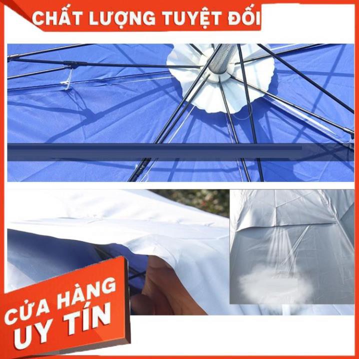 [ XẢ HÀNG ] Ô dù che nắng khi câu cá. Kích thước chính xác, Màu xanh bạc - Sanami Fishing - Chất vải dày, nan chắc