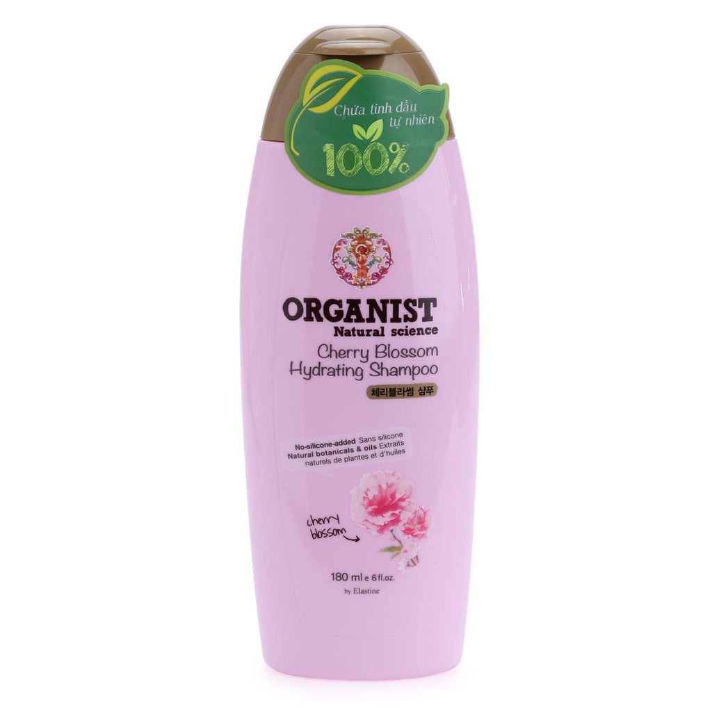 Dầu gội dưỡng ẩm hương hoa anh đào Organist Natural Science Cherry Blossom Shampoo 180ml (Hàn Quốc)