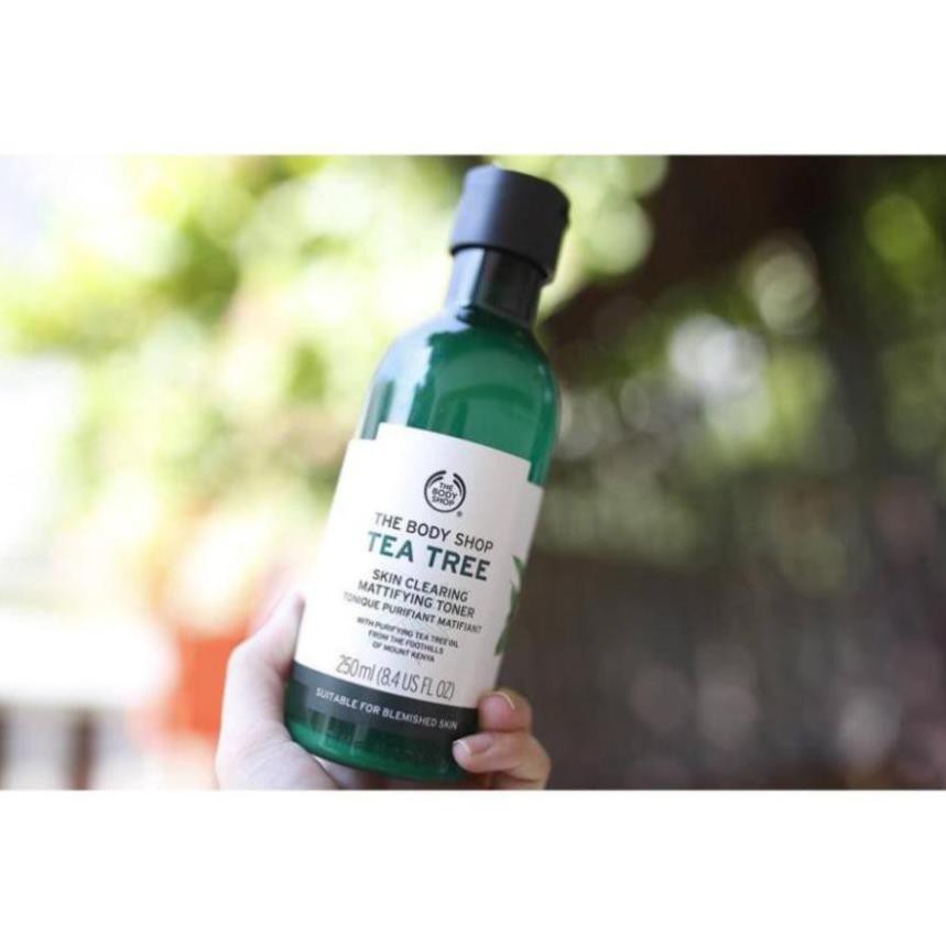 CHÍNH HÃNG Nước hoa hồng cho da dầu mụn The Body Shop Tea Tree Skin Clearing Mattifying Toner