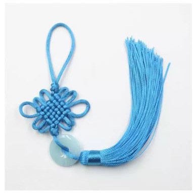 Móc treo tua rua đồng tâm kết đá cổ trang Dây treo ngọc bội trang trí đủ màu