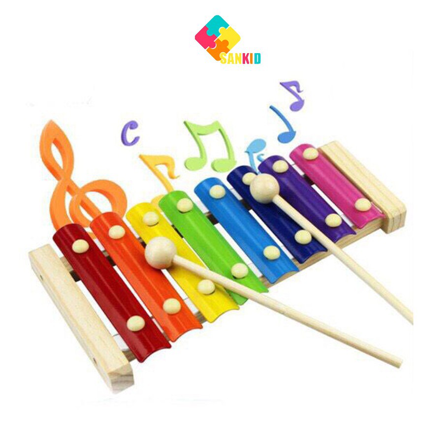 Đàn Xylophone 8 Thanh giúp bé học màu sắc, kích thích thính giác phát triển