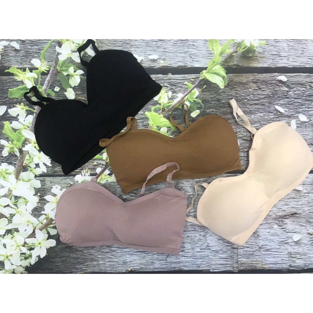 Bra hai dây cúp ôm quả, áo lót, brallete bo tròn cotton dành cho học sinh, Leblur | BigBuy360 - bigbuy360.vn