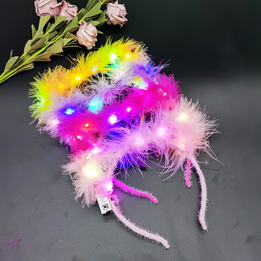 Băng Đô Tai Thỏ Có Đèn LED Phát Sáng Dành Cho Bữa Tiệc