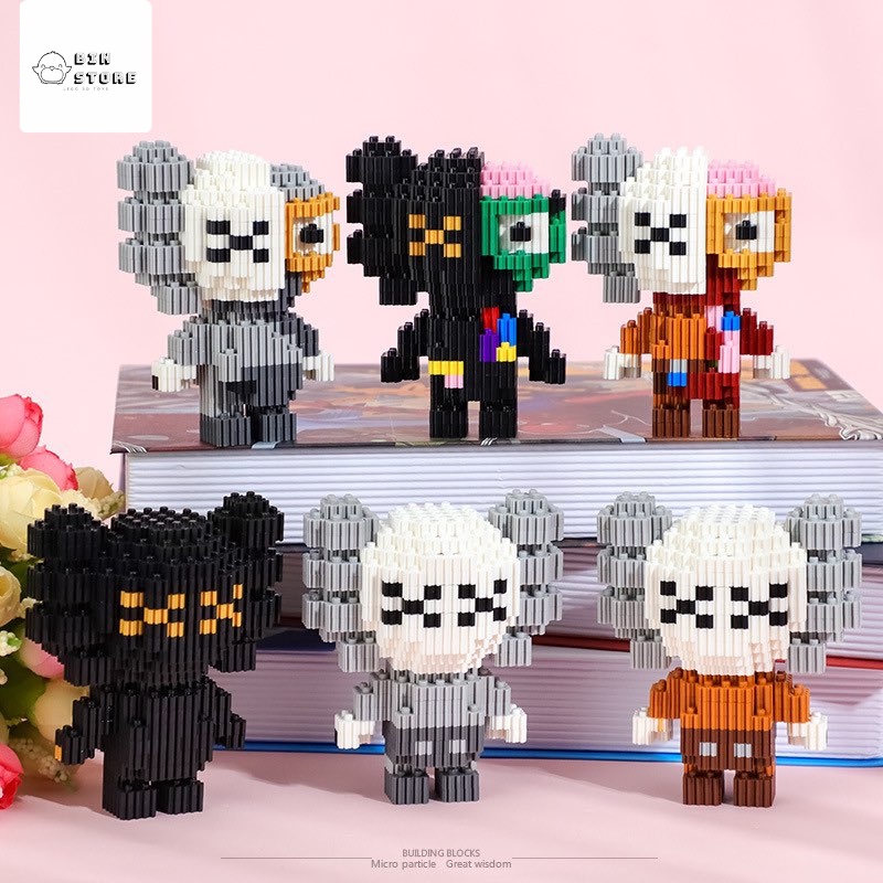 Lego linkgo đồ chơi 3D mô hình lắp ghép xếp hình nhân vật KAWS dễ thương