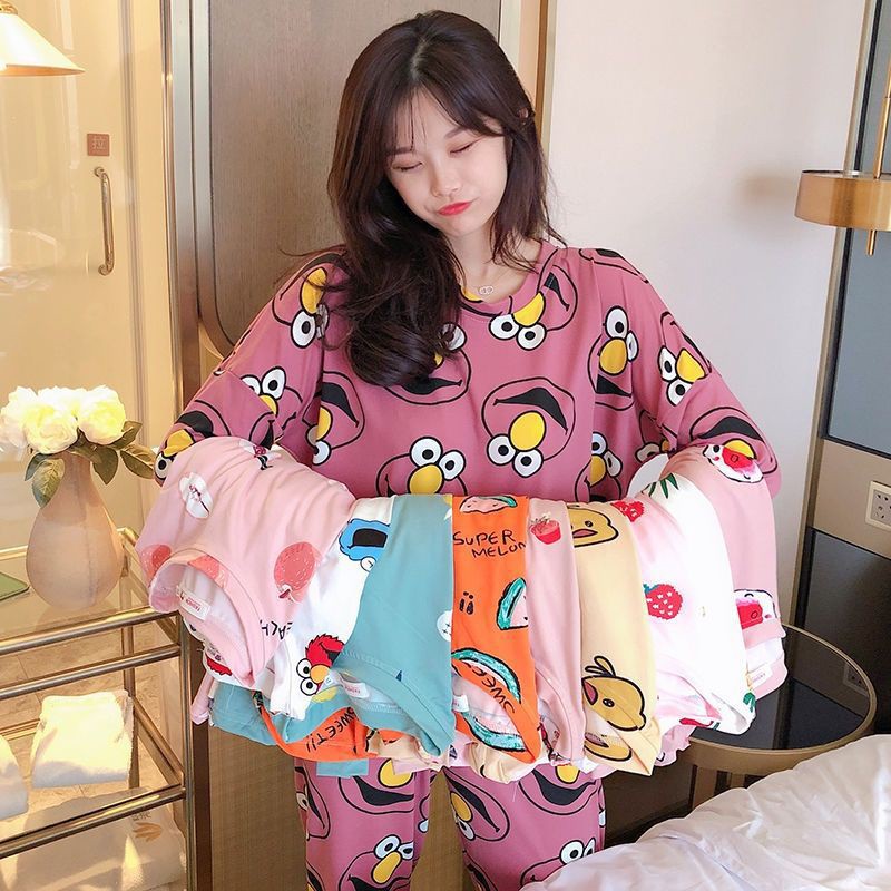 Đồ Bộ Nữ Tay Dài Quần Dài Hoạt Hình Thun Mềm Mịn Cực Xinh YAN ROSE | BigBuy360 - bigbuy360.vn