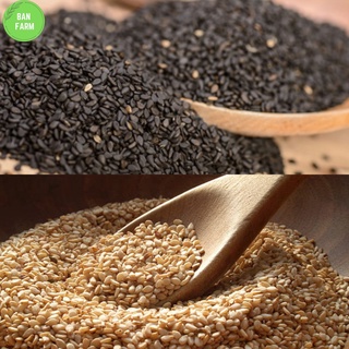 Vừng (mè) nguyên hạt trắng, đen - đặc sản Banfarm - làm muối vừng, làm bánh, sữa hạt thơm ngon - bổ dưỡng 500g