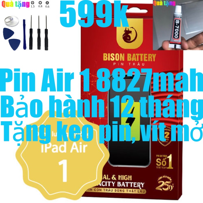Pin Air 1 2013 Bison dung lượng 8827mAh