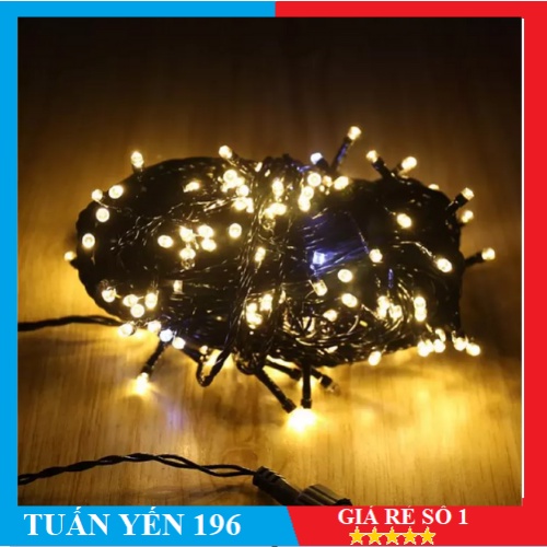 [Giao hỏa tốc trong ngày] Combo 03 bộ Dây đèn Led nháy màu vàng nắng dài 50m