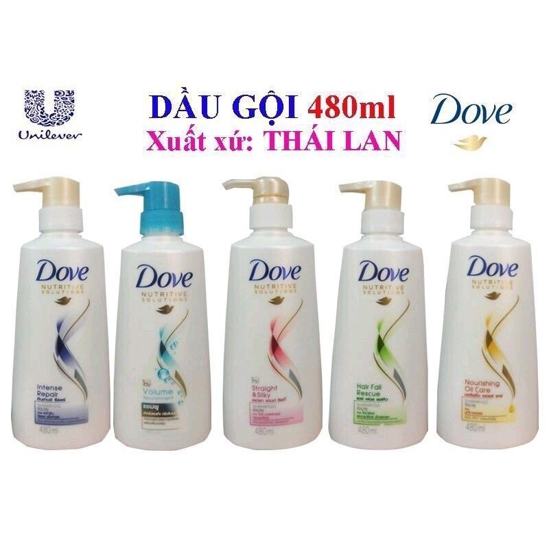 DẦU GỘI DOVE THÁI LAN SIÊU MỀM MƯỢT TÓC 480ML