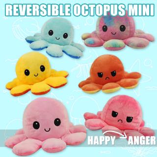 【In stock】 Octopus doll double-sided flip octopus plush toy doll marine life doll 【te】