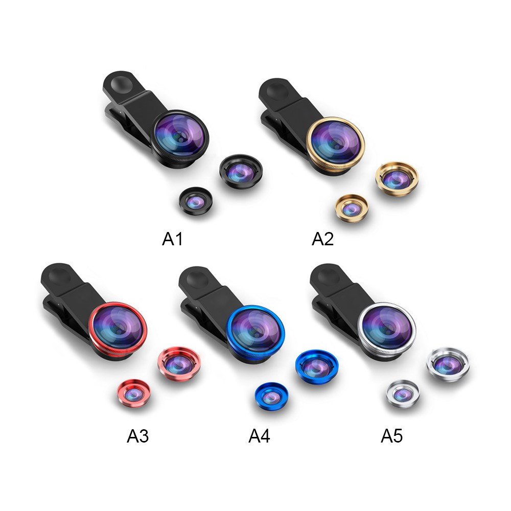 3 in 1 Wide Angle Macro Fish Eye Lens Camera Mobile Phone Lenses Phone Accessories