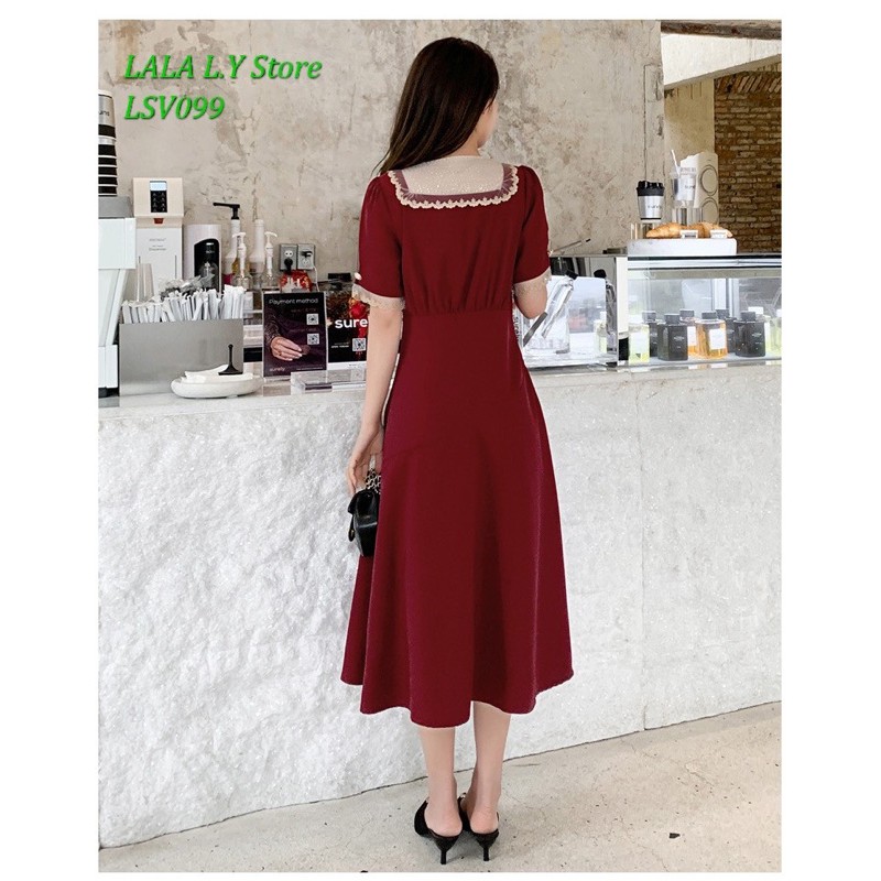 Váy sau sinh cho con bú, váy cho con ti dự tiệc BST-HE2021 LSV099