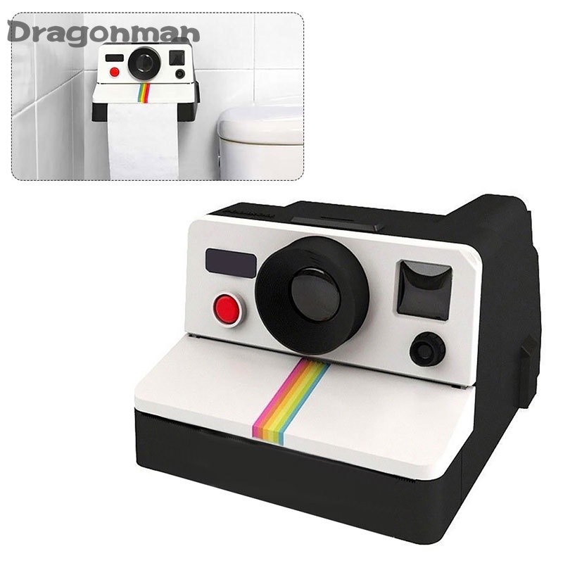  Retro Polaroids Camera Shape Inspired Tissue Box Toilet Paper Roll Holder Box Bathroom Decor