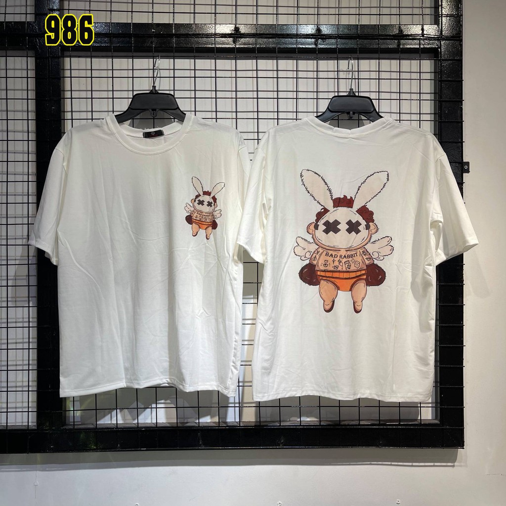 Áo thun tay ngắn unisex, áo phông tay lỡ nam nữ không phai màu, 65% cotton, free size 40-75kg, streetwear - yumi47store | BigBuy360 - bigbuy360.vn