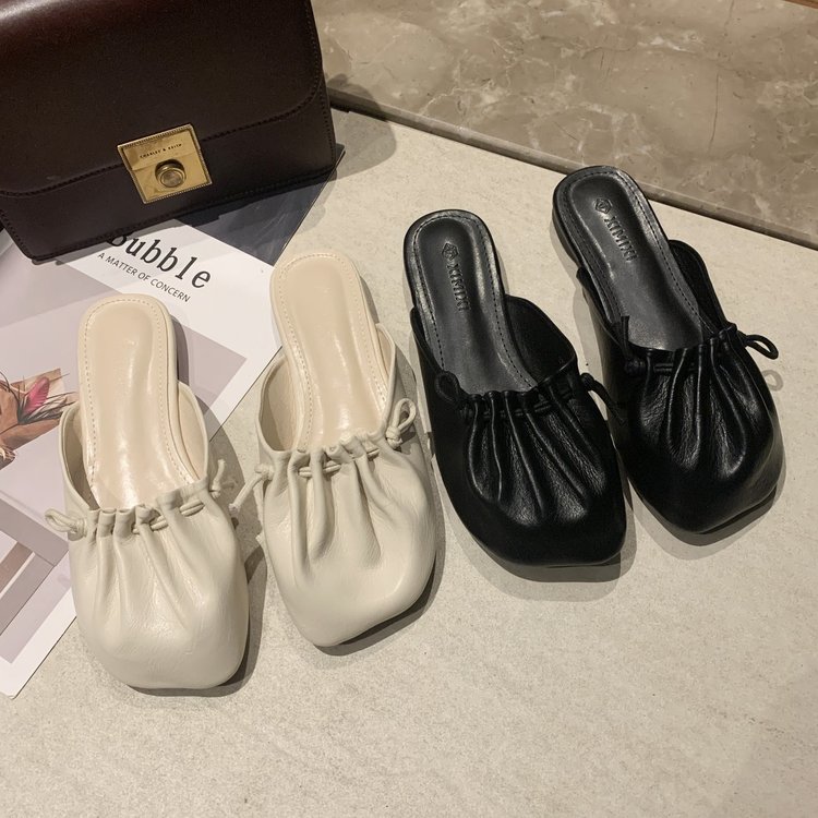 [ Mã 66CBSALE giảm 30K đơn 200K] Giày hở gót mũi vuông thoải mái thời trang mùa xuân dành cho nữ | BigBuy360 - bigbuy360.vn