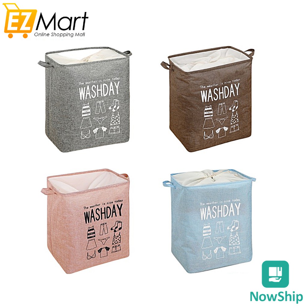 Giỏ đựng quần áo bằng vải cỡ lớn, Túi đựng chăn màn đa năng WASHDAY có thể gấp gọn, Vintage xinh xắn