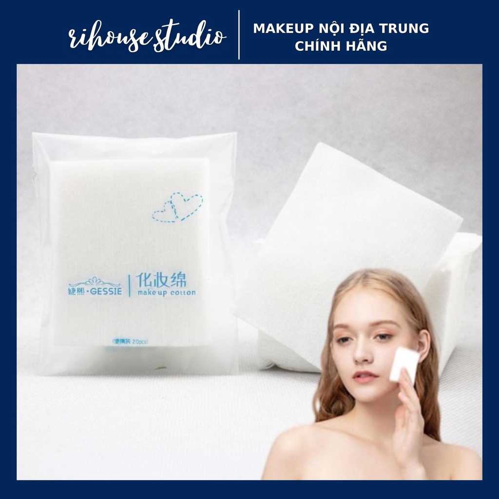 Bông tẩy trang GESSIE dùng một lần túi 20 miếng ( makeup cotton)
